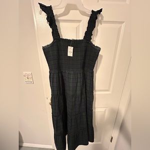 J. Crew plaid maxi holiday dress. New with tags, worn once.
